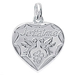 Pendentif coeur argent personnalisable 