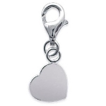 Charm pour votre gourmette- coeur en argent massif