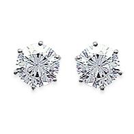 Boucles d'oreille argent + oxyde de zirconium