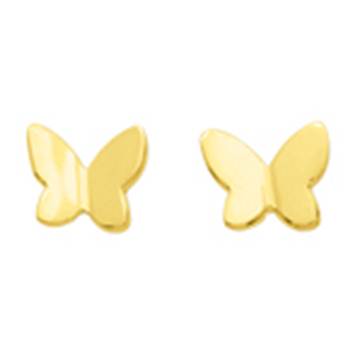 Boucles d'oreille bébé or - Papillons