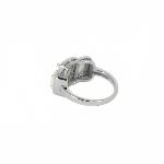 Bague argent Serena strass et triple opale blanche