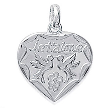 Pendentif coeur argent personnalisable 