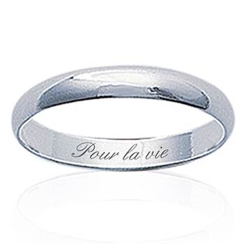 Bague Alliance mariage femme, anneau en argent massif